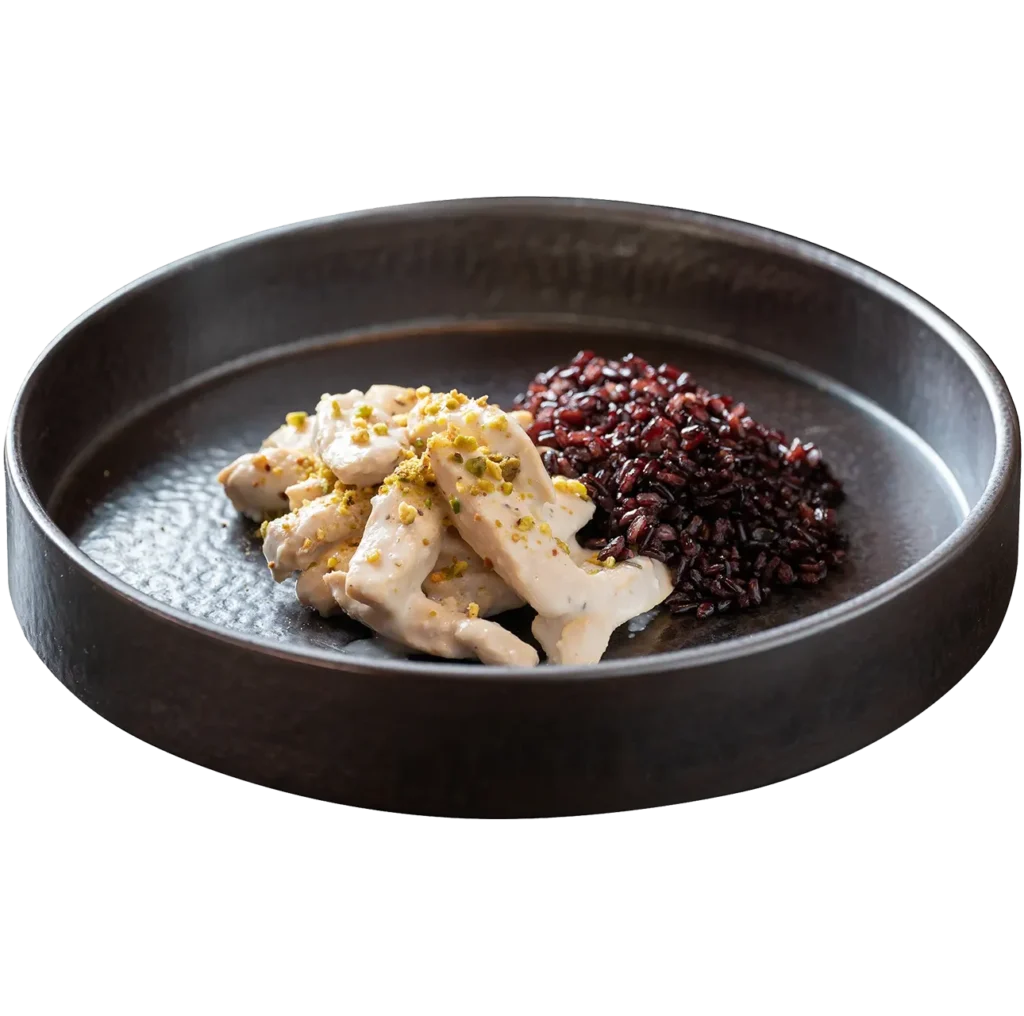 Piatto NAM Straccetti di Pollo con Yogurt e Riso Venere